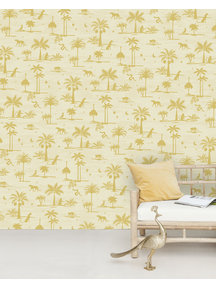 Creative Lab Amsterdam Jungle Silhouette Yellow Wallpaper