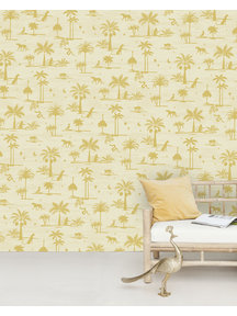 Creative Lab Amsterdam Jungle Silhouette Yellow Wallpaper