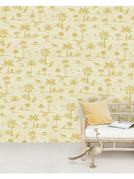 Creative Lab Amsterdam Jungle Silhouette Yellow Wallpaper