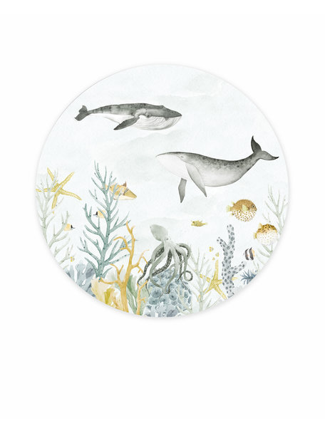 Creative Lab Amsterdam Sealife blue Wallpaper Circle