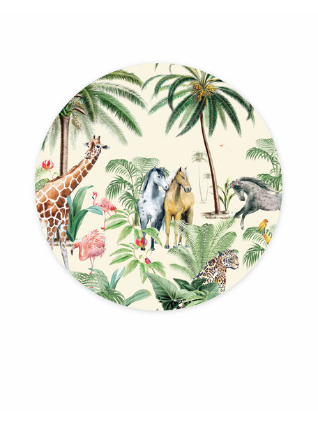 Creative Lab Amsterdam Jungle Horse Wallpaper Circle