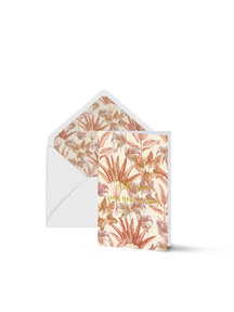 Creative Lab Amsterdam Terra Leaves Greeting Card - Alles Gute Zum Geburtstag per 6