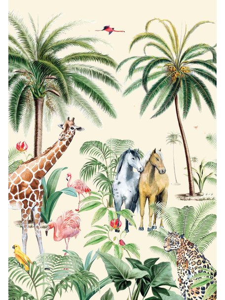 Creative Lab Amsterdam Jungle Horse Wallpaper Mural