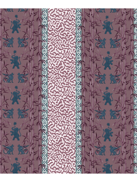 Creative Lab Amsterdam Eclectic Bamboo Ribbon Burgundy Wallpaper