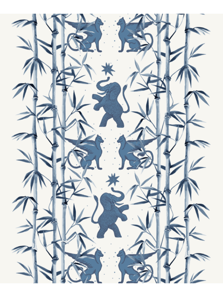 Creative Lab Amsterdam Eclectic Bamboo Blue Wallpaper