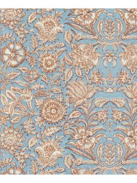 Creative Lab Amsterdam Indian Flower Blue Bathroom Wallpaper