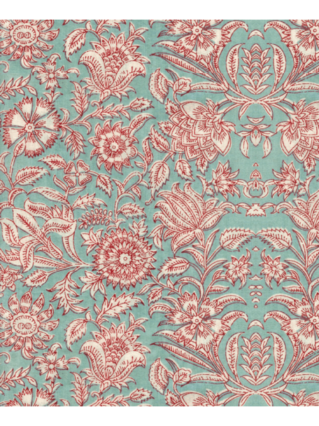 Creative Lab Amsterdam Indian Flower Turquoise Bathroom Wallpaper