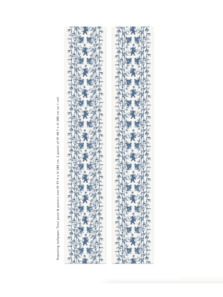 Creative Lab Amsterdam Eclectic Bamboo Blue Pattern Wallpaper