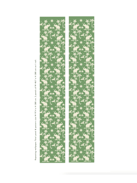 Creative Lab Amsterdam Generous Jungle Green Pattern Wallpaper