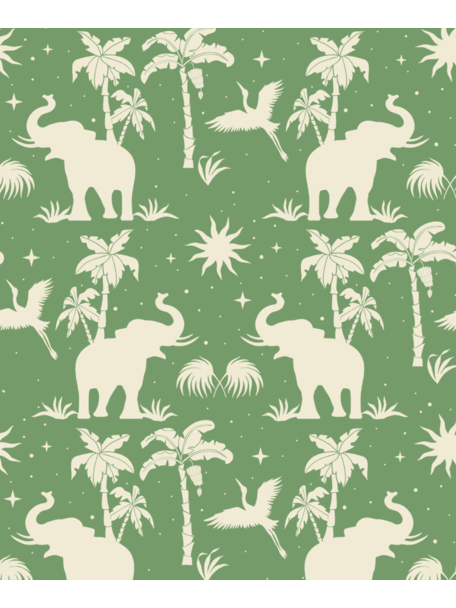 Creative Lab Amsterdam Generous Jungle Green Pattern Wallpaper