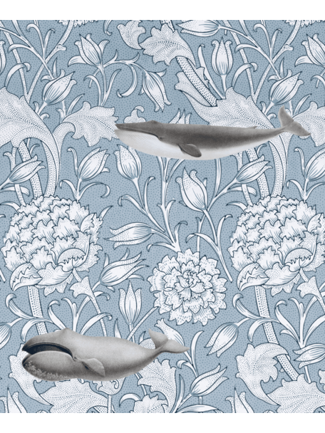 Creative Lab Amsterdam Whaliam Morris Blue Wallpaper Mural