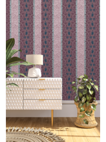 Eclectic Bamboo Ribbon Burgendy Wallpaper