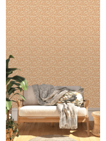 Flower Shower Dusty Orange Wallpaper 