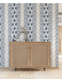 Creative Lab Amsterdam Eclectic Bamboo Blue Pattern Wallpaper