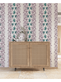 Creative Lab Amsterdam Eclectic Bamboo Purple Turquoise Wallpaper