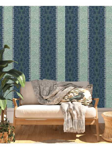 Creative Lab Amsterdam Eclectic Bamboo Ribbon Ocean Grey Wallpaper