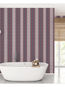 Creative Lab Amsterdam Eclectic Bamboo Ribbon Burgundy Bathroom Wallpaper