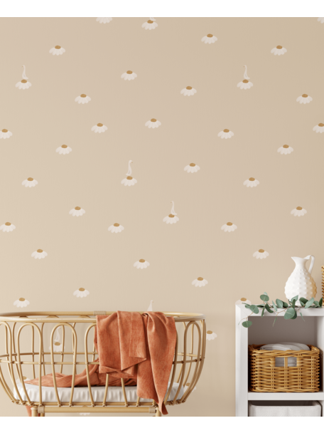 Sweet Camomile Soft Almond Wallpaper