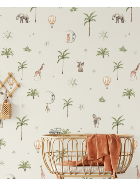 Creative Lab Amsterdam Go Go Safari Pattern Wallpaper