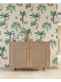 Creative Lab Amsterdam Lovely Bubbly Jungle Vanilla Pattern Wallpaper