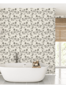 Creative Lab Amsterdam Oriental Teahouse Offwhite Bathroom Wallpaper