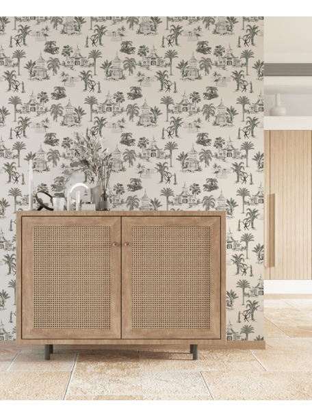 Creative Lab Amsterdam Oriental Teahouse Offwhite Wallpaper Mural