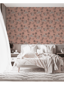 Creative Lab Amsterdam Oriental Teahouse Terra Pink Wallpaper Mural