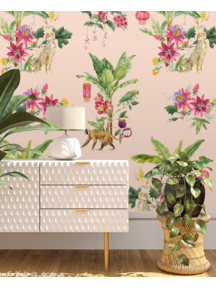 Creative Lab Amsterdam Floral Festival Pink Pattern Wallpaper