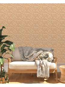 Creative Lab Amsterdam Flower Shower Dusty Orange Pattern Wallpaper