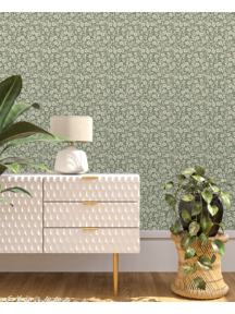 Creative Lab Amsterdam Flower Shower Green Wallpaper