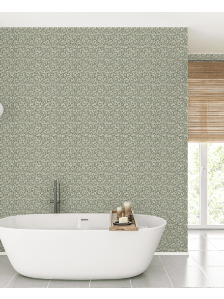 Creative Lab Amsterdam Flower Shower Green Bathroom Wallpaper