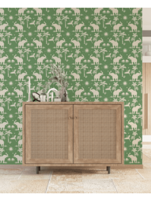 Creative Lab Amsterdam Generous Jungle Green Pattern Wallpaper