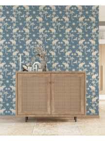 Creative Lab Amsterdam Generous Jungle Blue Pattern Wallpaper