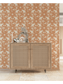 Creative Lab Amsterdam Generous Jungle Dusty Orange Pattern Wallpaper