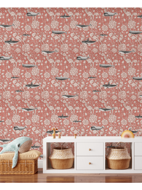 Creative Lab Amsterdam Whaliam Morris Coral Wallpaper Mural