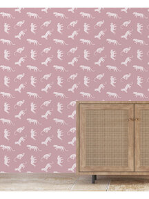 Panther Dots Pink Customised Wallpaper