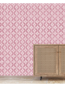 Edelweiss Pink Customised Wallpaper