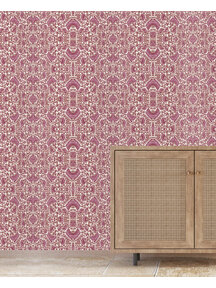 Bombay Flower Pink Customised Wallpaper