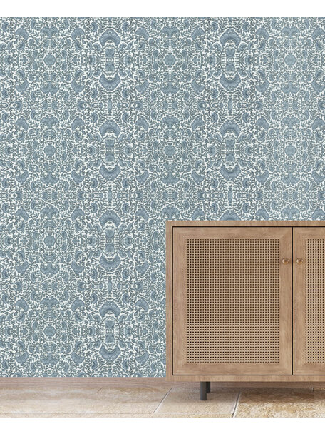 Bombay Flower Blue Wallpaper Mural