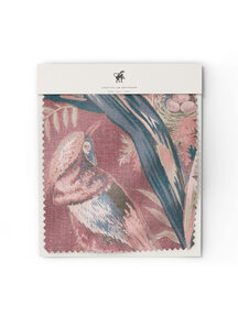 Vintage Feathers Pink Fabric Sample