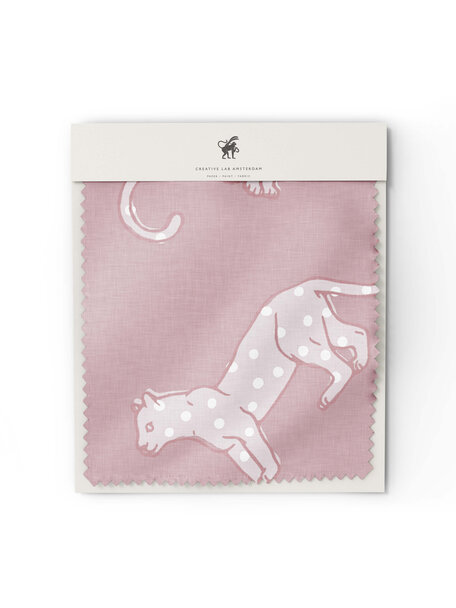 Panther Dots Pink Fabric Sample