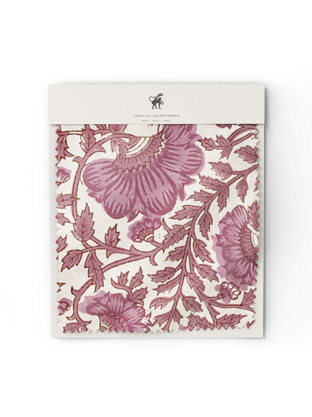 Bombay Flower Pink Fabric Sample
