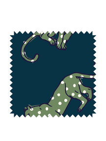 Panther Dots Fabric Blue/green