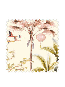 Oriental Flamingo Flight Fabric