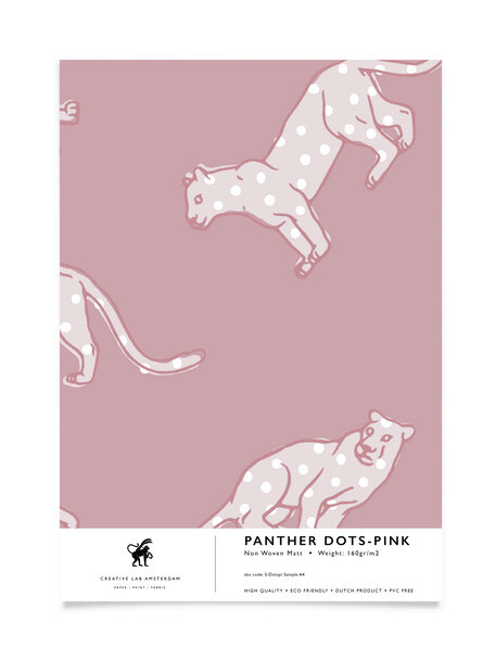Panther Dots Pink Sample