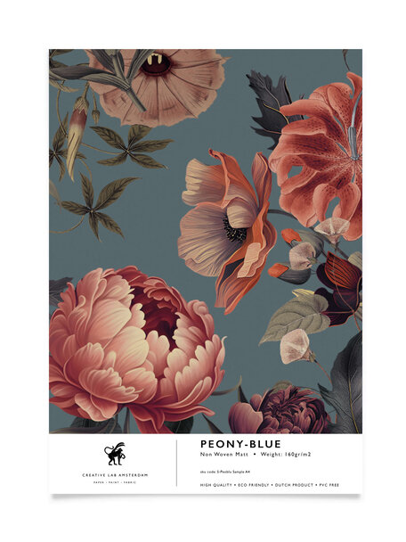 Peony Blue Sample