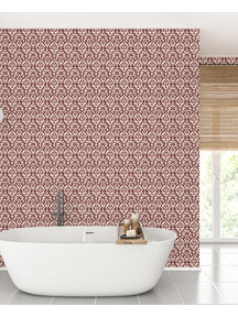 Pachacuti Red Bathroom Wallpaper