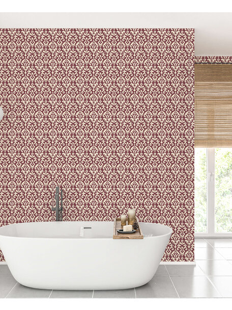 Pachacuti Red Bathroom Wallpaper