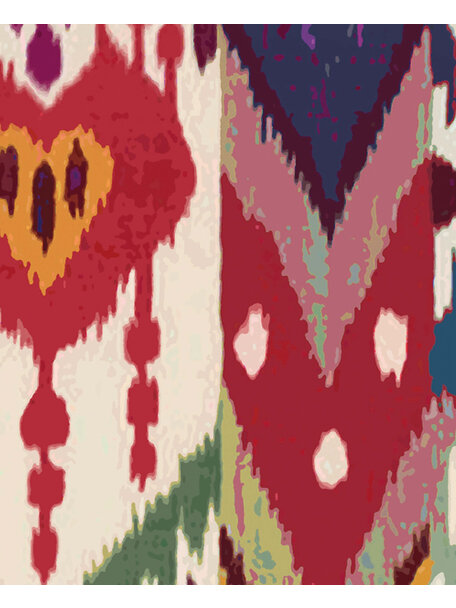 Ikat Bold Bathroom Wallpaper