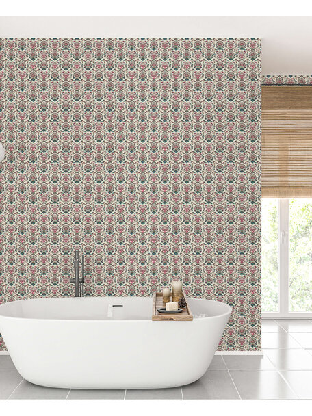 Graceful groove Bathroom Wallpaper